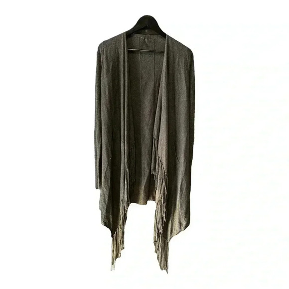 Stetson Ladies Jersey Knit Open Cardigan - Heathered Grey sz xs - Picture 2 of 6